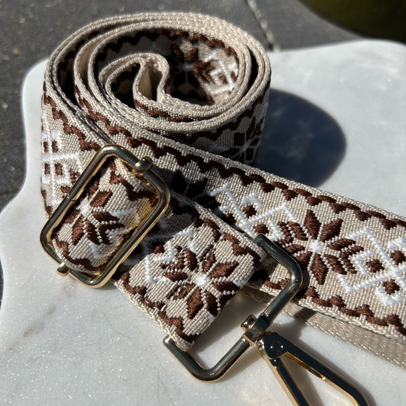 Fashion Strap for Purses or Crossbody Bags Brown, Khacki Boho Vintage - Picture 2 of 3